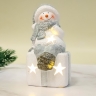 Фигурка декоративная НГ  7х7,6х13,8 с подсветкой Дед Мороз/Снеговик микс