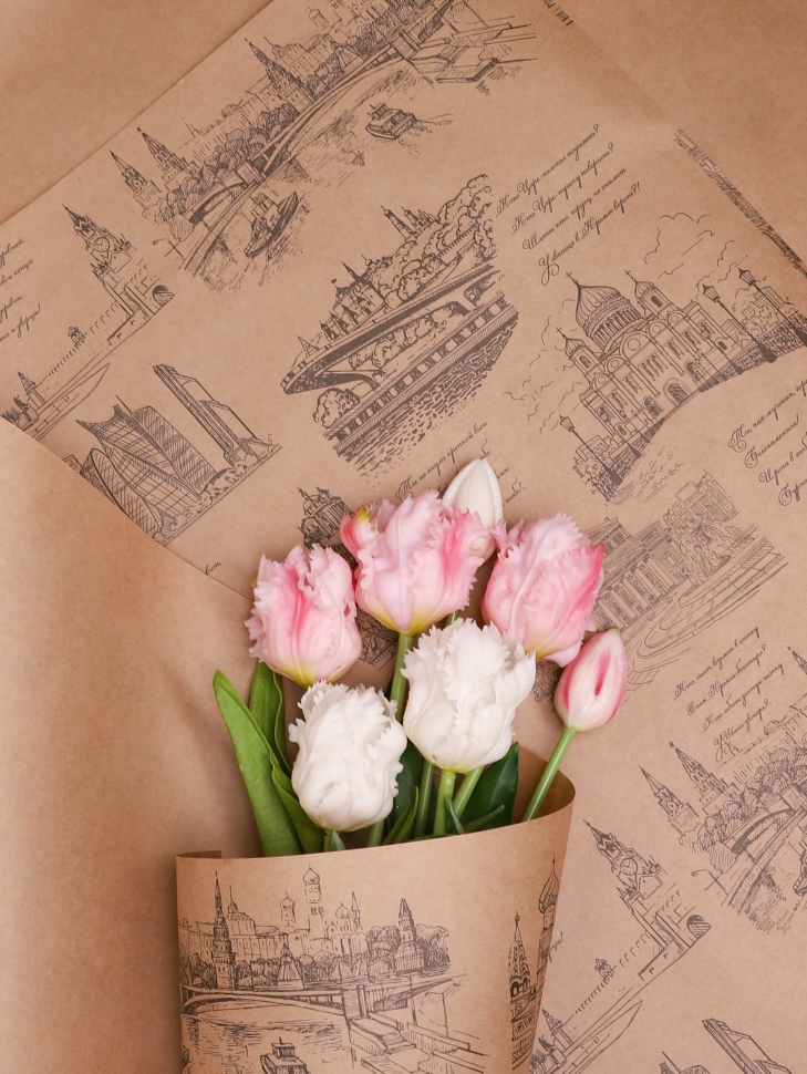 Бумага крафт 70г/м2, 70см x 1м, 10 листов Россия Москва черный