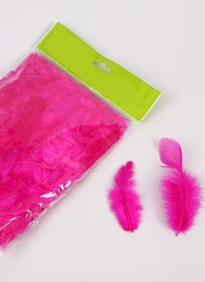 Перья цветные 9см, П малиновый Перья цветные 9см, П малиновый